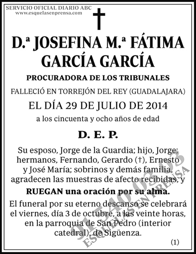 Josefina M.ª Fátima García García
